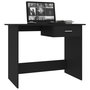Voir la diapositive 3 : VIDAXL Bureau Noir 100x50x76 cm Bois d'ingenierie