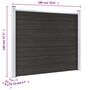 Voir la diapositive 6 : VIDAXL Panneau de cloture WPC 180x146 cm Gris