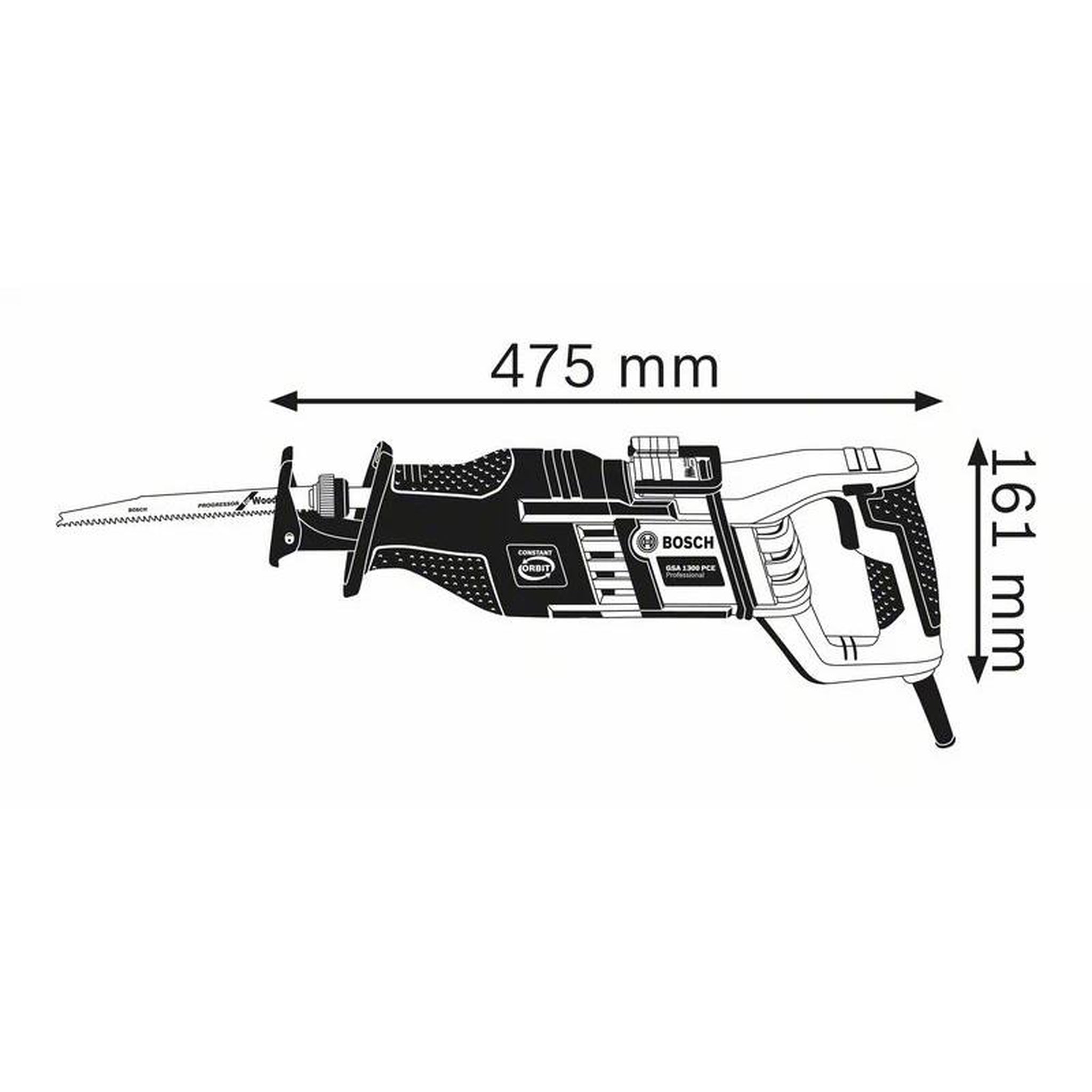 Voir la diapositive 4 : BOSCH Scie sabre professionnelle 1300w - 0 601 64e 200