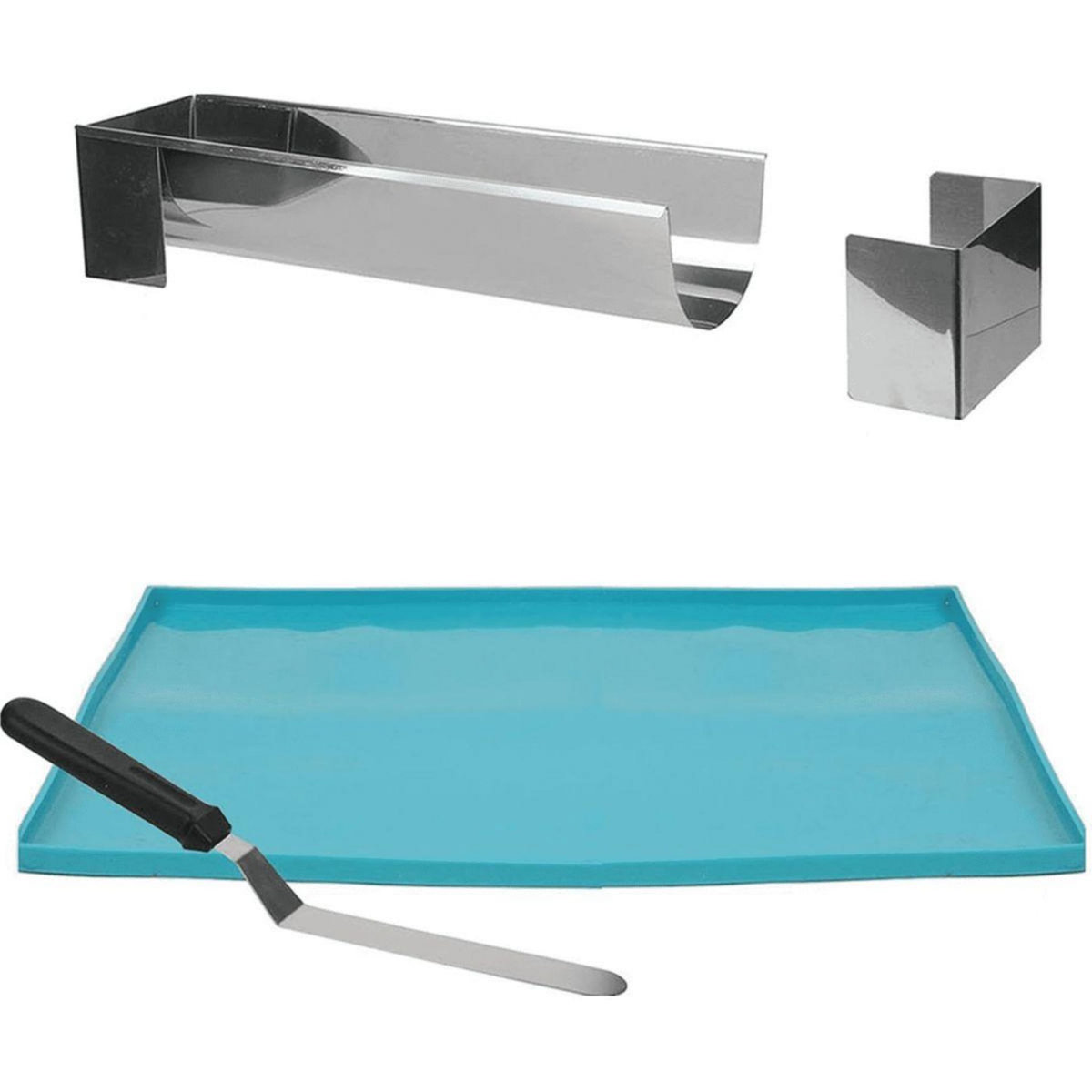 Lily Cook Kit Pâtisserie buche moule plaque genoise spatule