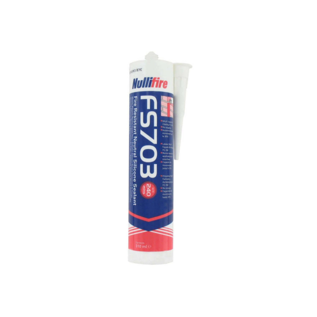  Mastic coupe feu NULLIFIRE FS703 blanc - 310ml