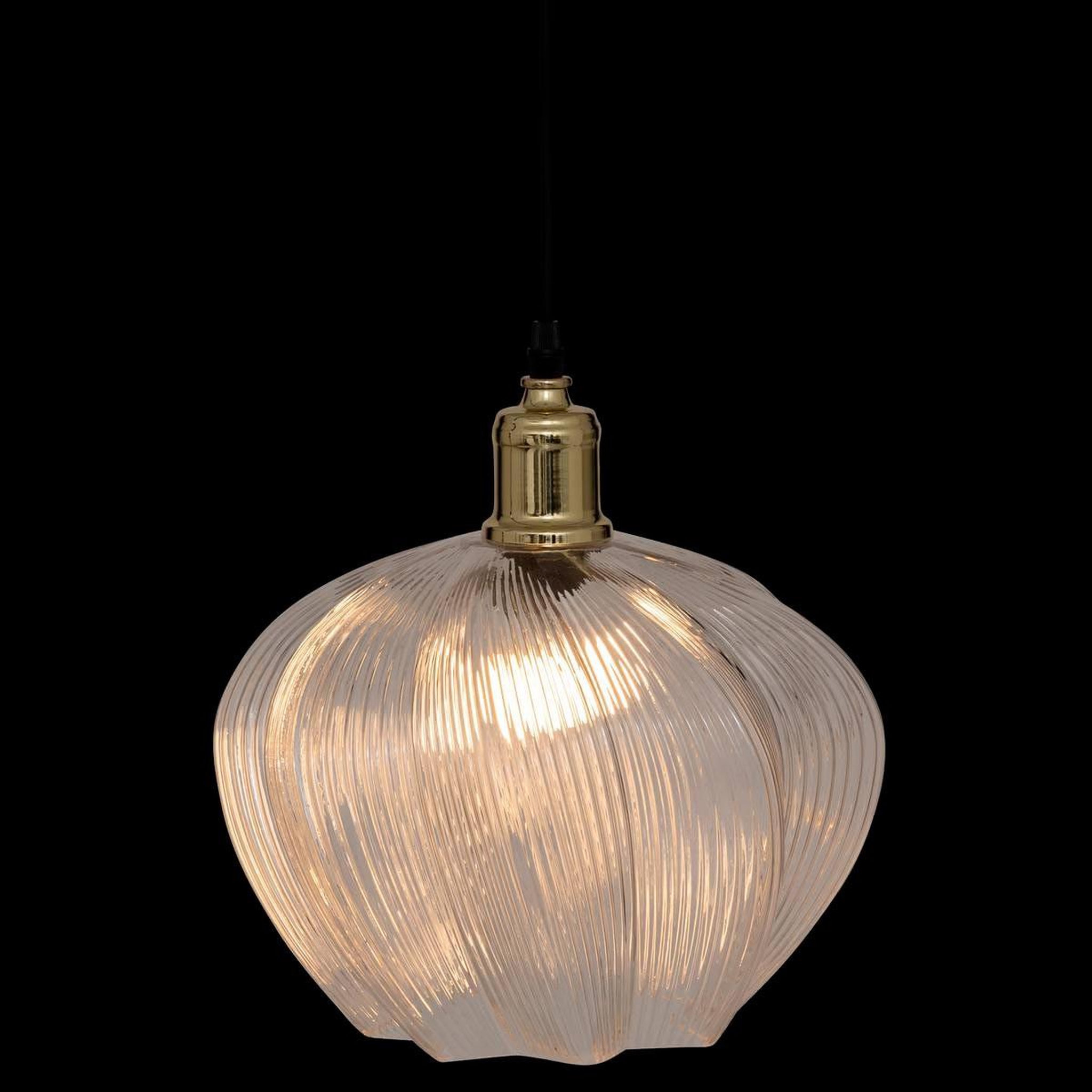 Voir la diapositive 4 : ATMOSPHERA Lampe Suspension en Verre  Phylas  37cm Transparent