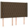 Voir la diapositive 3 : VIDAXL Tete de lit a LED Marron fonce 163x16x118/128 cm Tissu