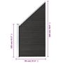 Voir la diapositive 6 : VIDAXL Panneau de cloture WPC 95x(105-180) cm Gris