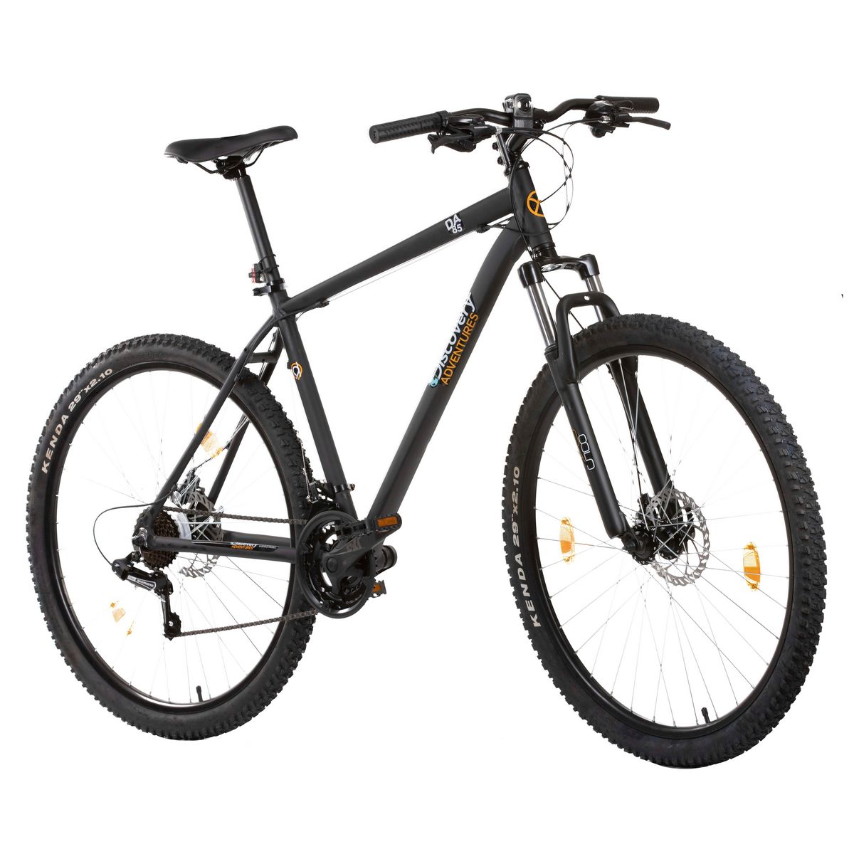 DISCOVERY ADVENTURES Vélo VTT 29'' Rigide Homme  Discovery Adventures  - Cadre Alu -  Double Freins à Disque - Dérailleur Shimano - Sélecteurs à gâchettes -  Fourche télescopique - Potence headset