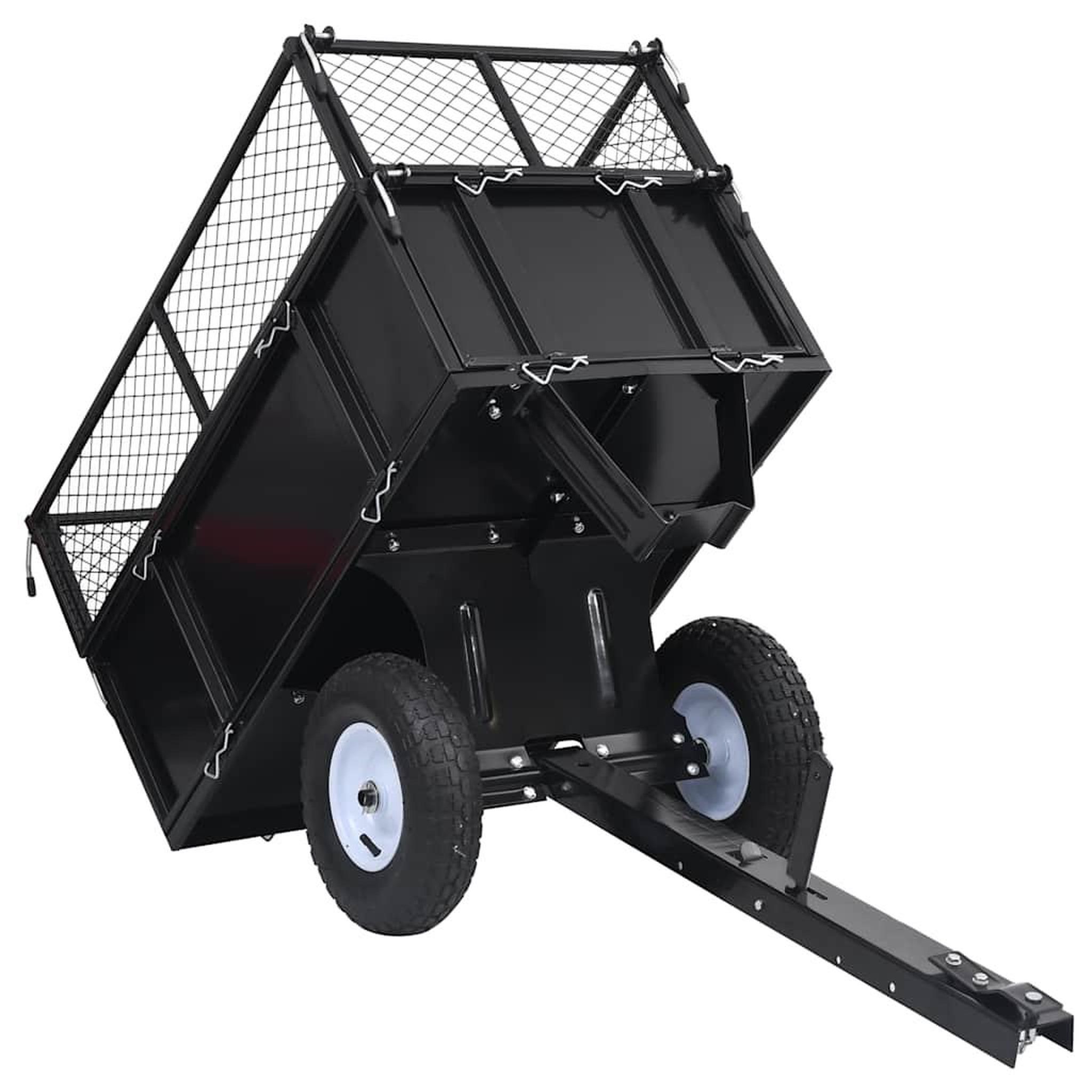 Voir la diapositive 5 : VIDAXL Remorque basculante pour tondeuse de pelouse Charge de 150 kg