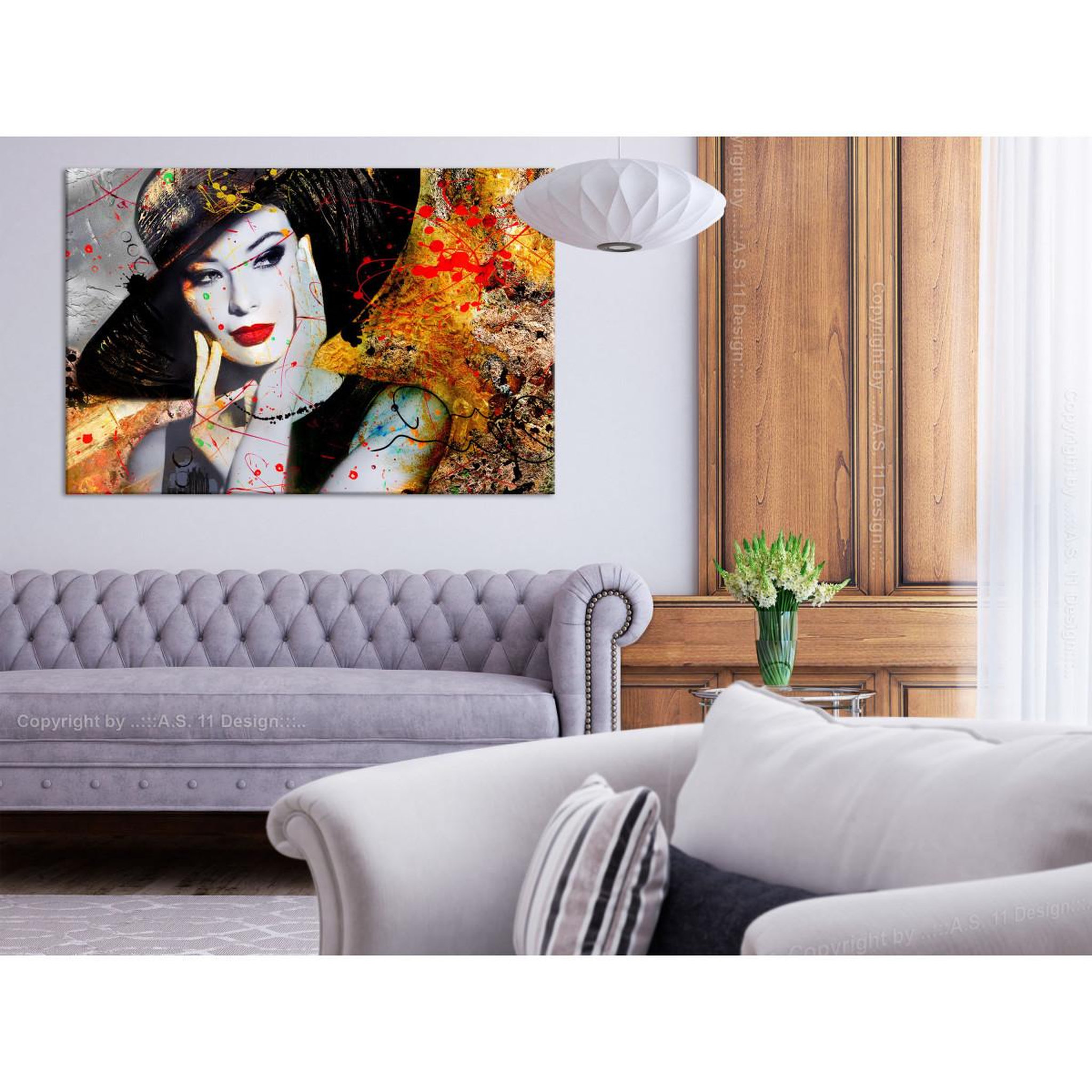 Voir la diapositive 2 : Paris Prix Tableau Imprimé  Elegant Lady Wide