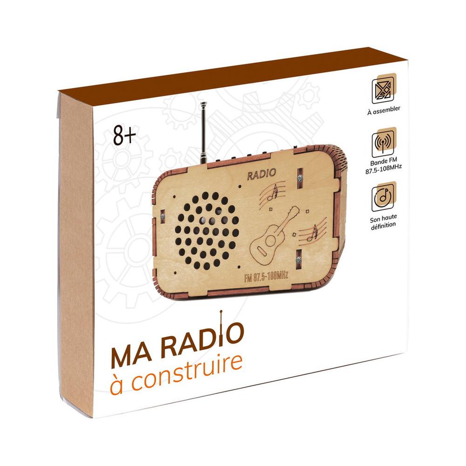 Puzzle Radio 3d En Bois Wdk A Assembler Bande Fm 87.5–108.0 Mhz - vue 2