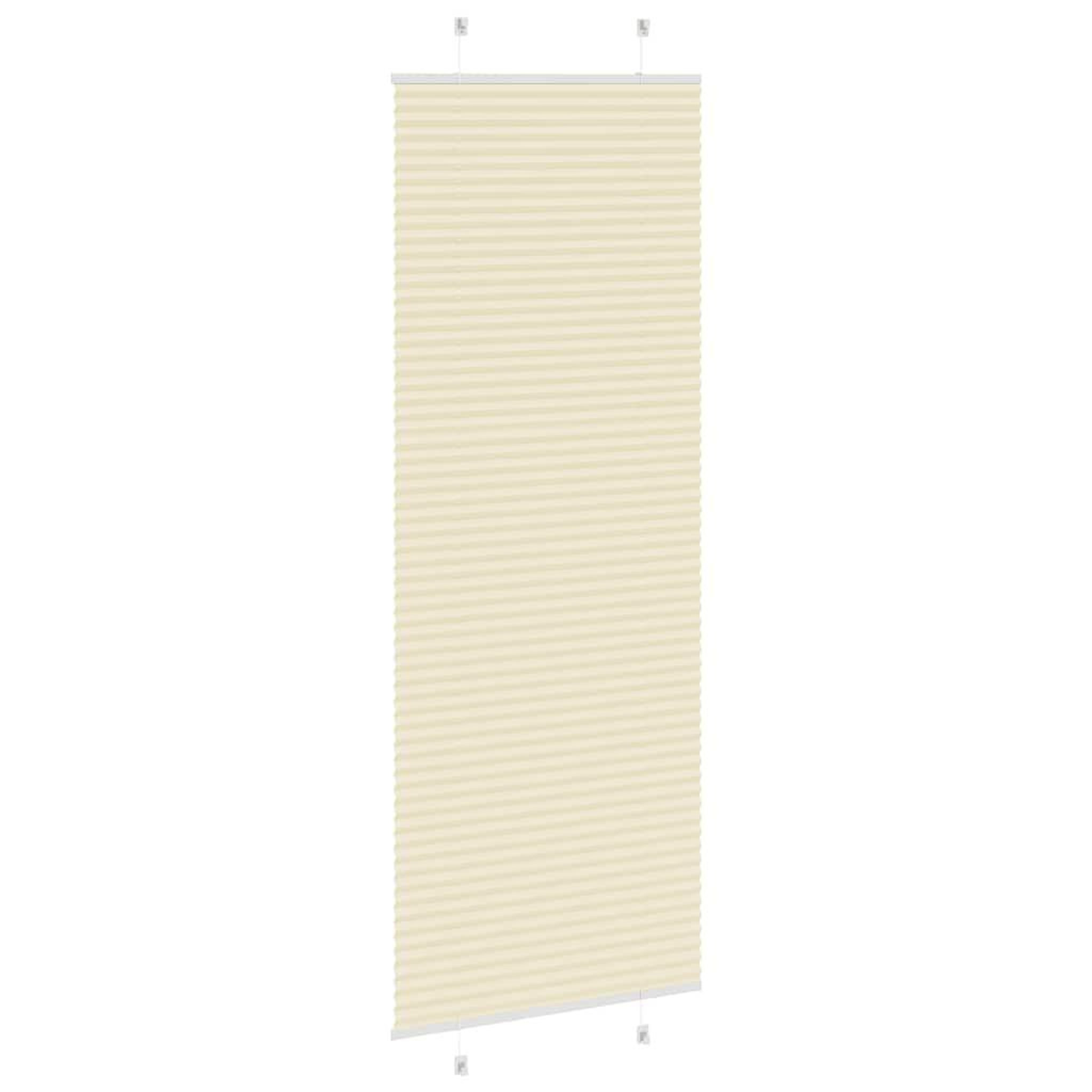 Voir la diapositive 4 : VIDAXL Store plisse creme 80x200 cm largeur du tissu 79,4 cm polyester