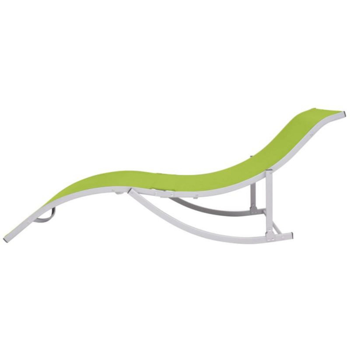 VIDAXL Chaises longues pliables 2 pcs Vert Textilène