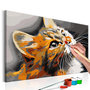 Voir la diapositive 1 : Paris Prix Tableau à Peindre Soi-Même  Chat Roux  40x60cm