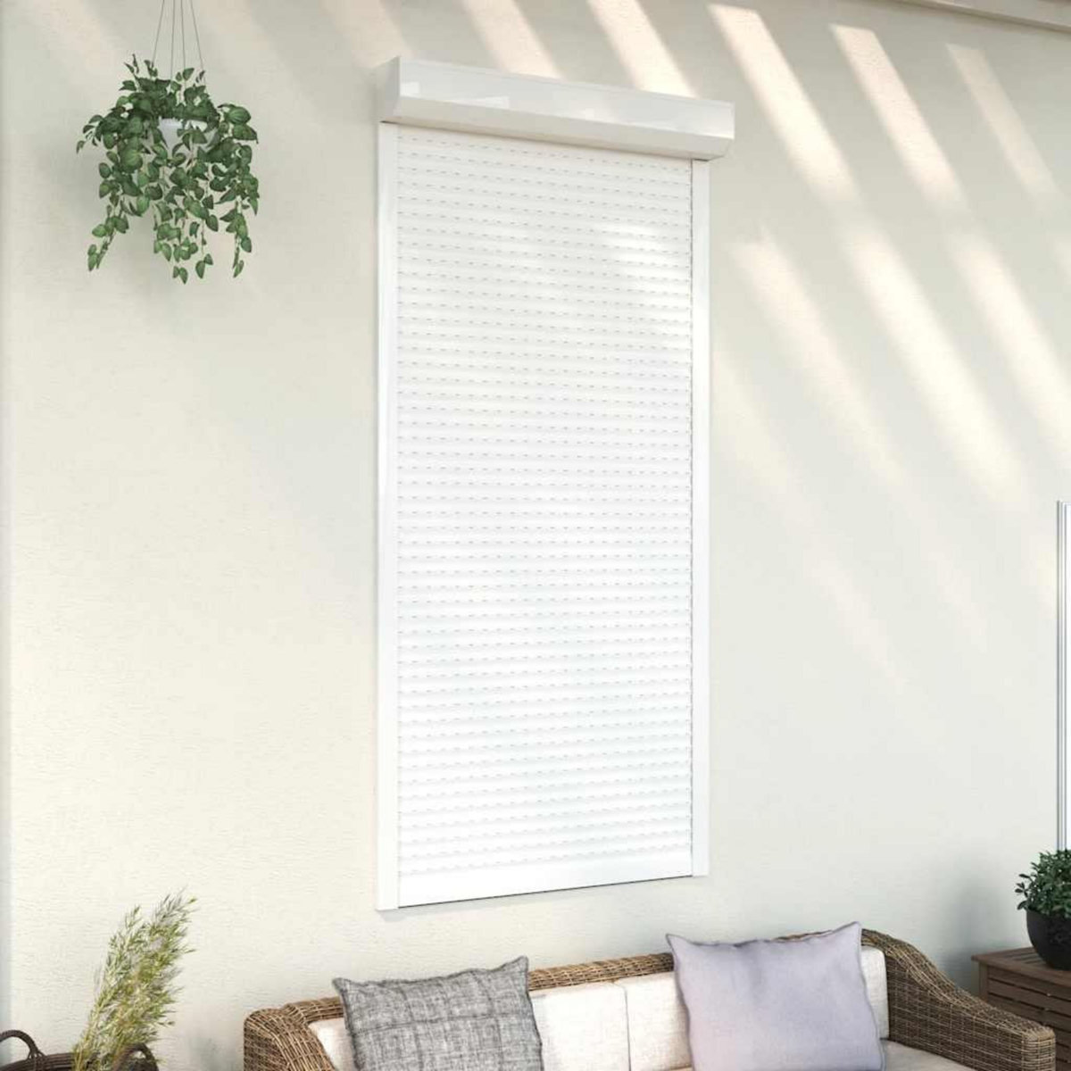 VIDAXL Volet roulant aluminium 100x210 cm blanc