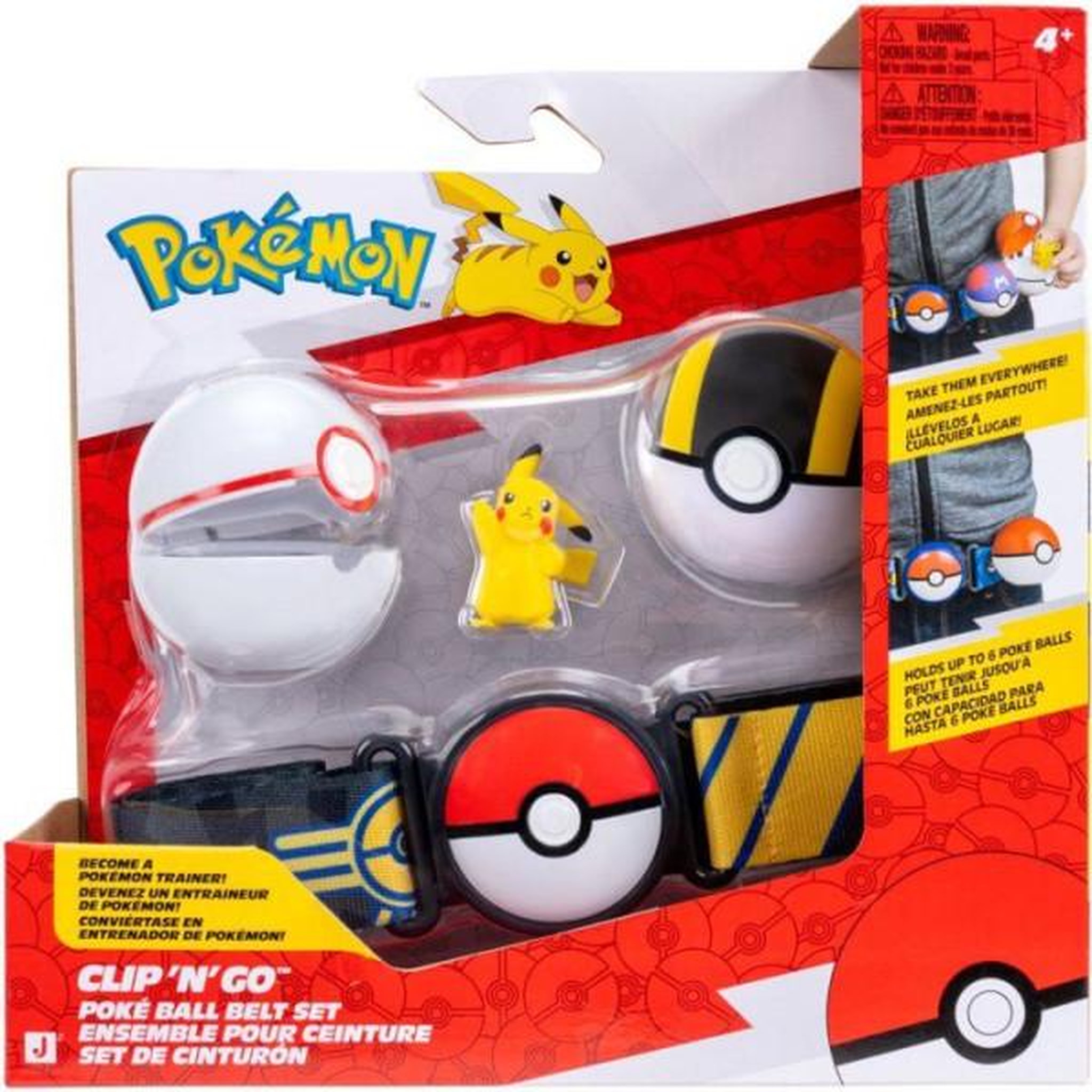 Voir la diapositive 5 : Pokemon Ceinture Poké Ball - POKEMON - Clip'N Go Pikachu - 2 Poké Balls - figurine incluse