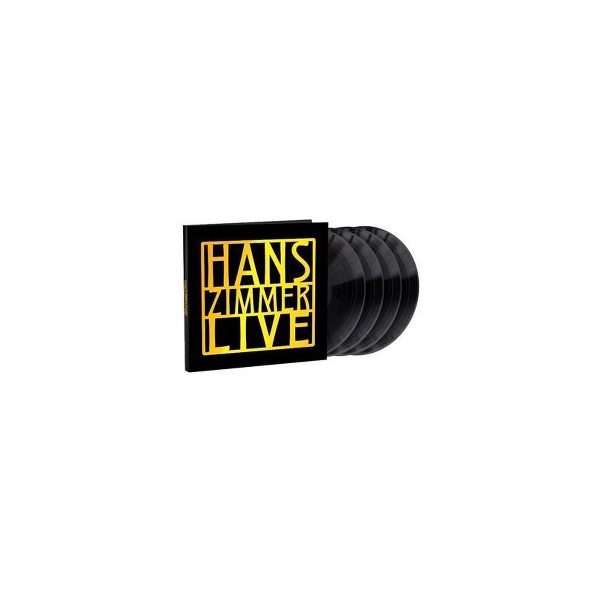 Coffret cadeau édition limitée hans zimmer live avec boîtier disques vinyle, noir et jaune