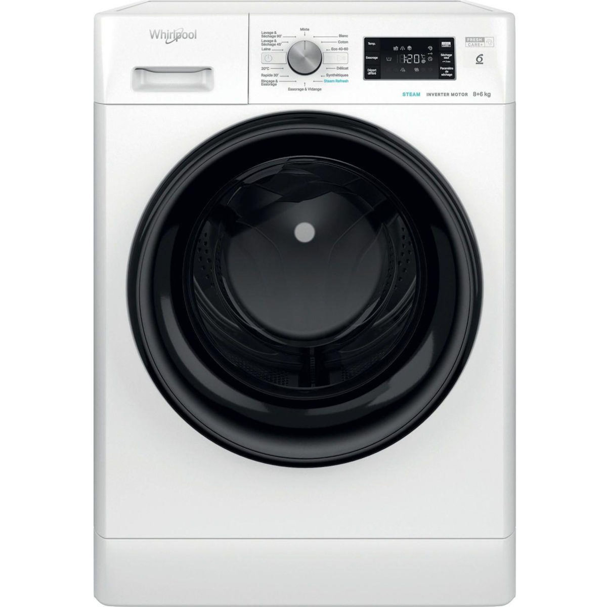 Whirlpool Lave linge séchant hublot FFWDB864489BVFR