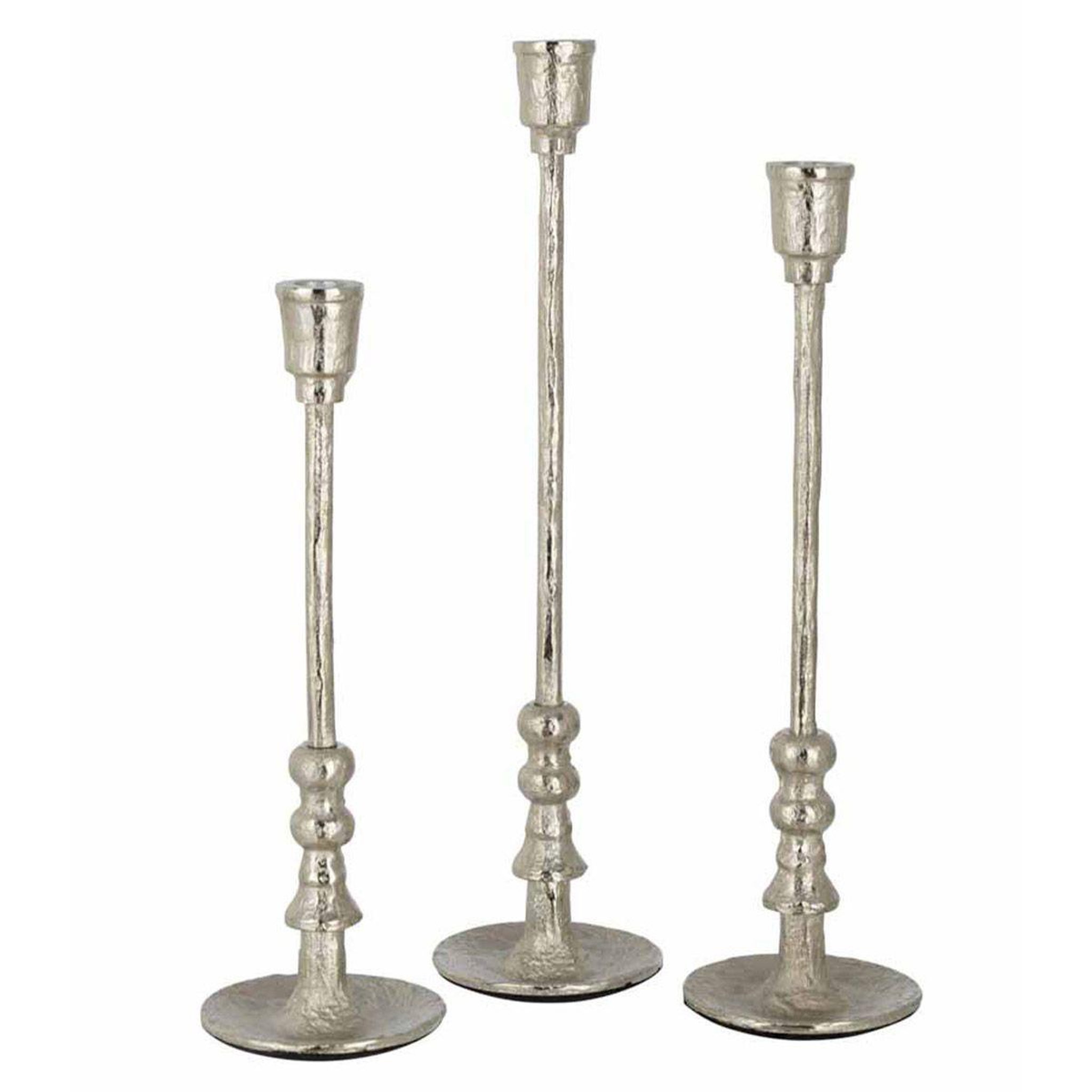 J-LINE Lot de 3 chandeliers design  becca  44cm argent