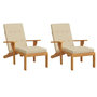 Voir la diapositive 3 : VIDAXL Coussins de chaise longue lot de 2 beige tissu oxford