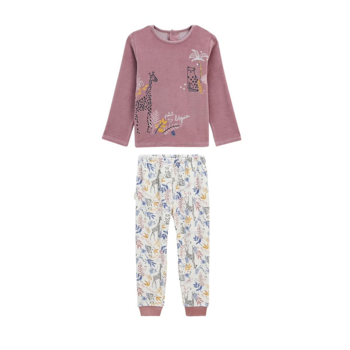 Petit Béguin Pyjama enfant en velours Thaîs