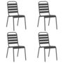 Voir la diapositive 4 : VIDAXL Ensemble a manger de jardin 5 pcs anthracite acier