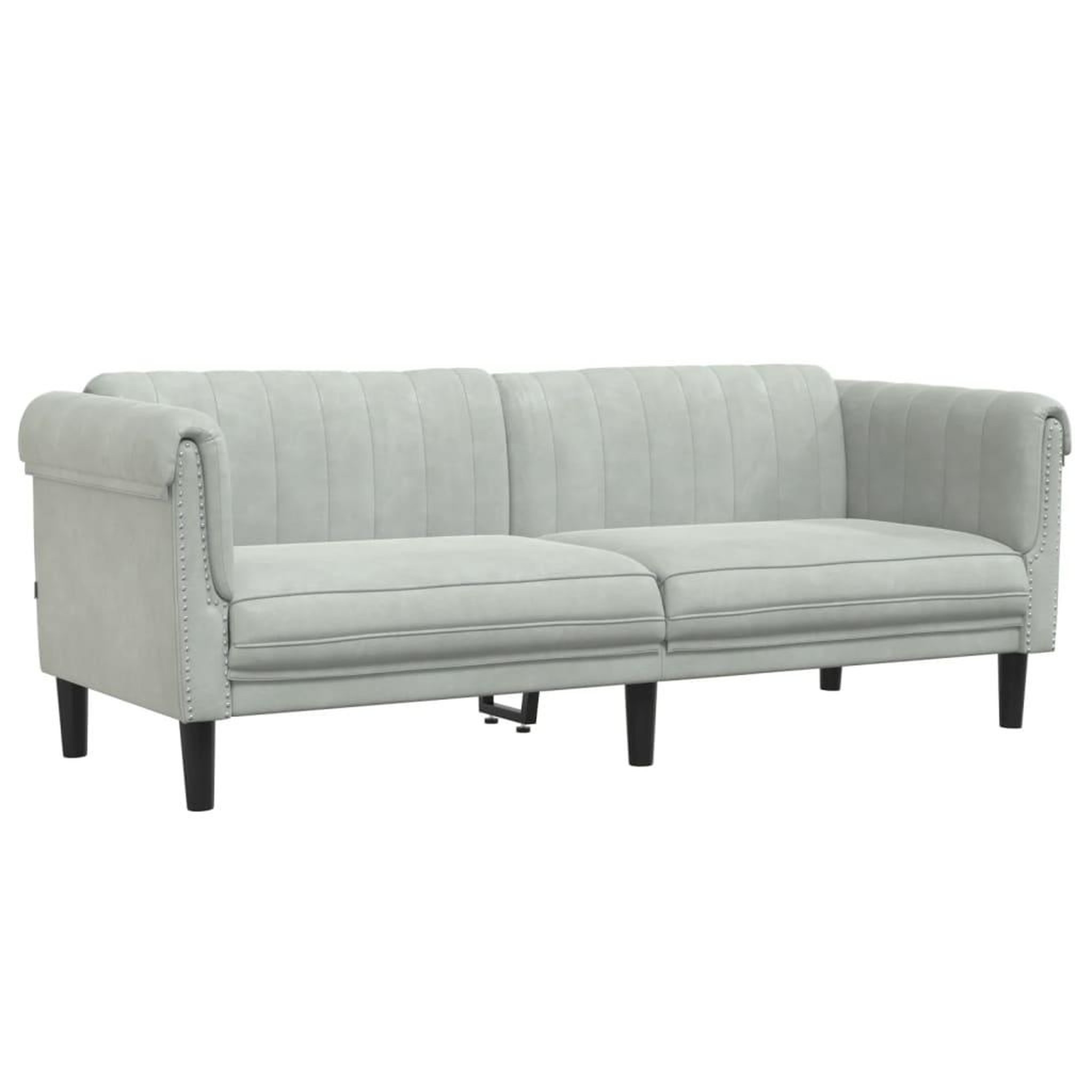 Voir la diapositive 5 : VIDAXL Ensemble de canapes 2 pcs gris clair velours