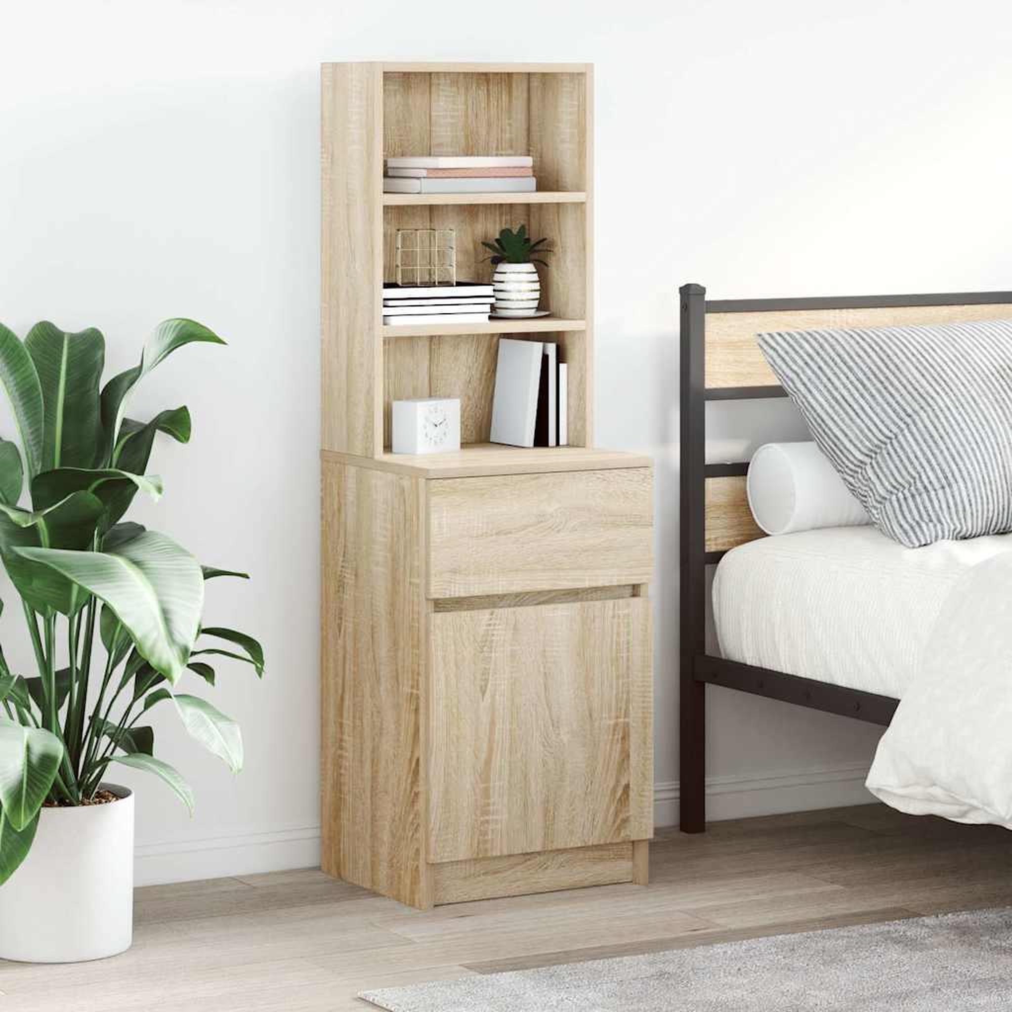 VIDAXL Table de chevet chene sonoma 39x35x125 cm bois d'ingenierie
