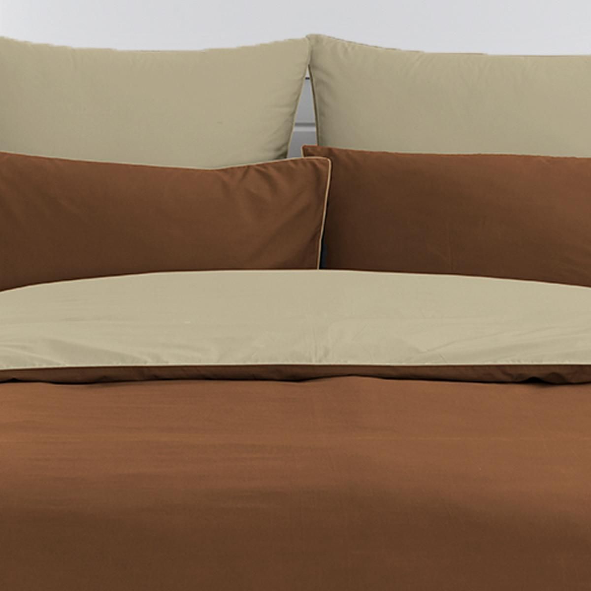 Sensei Maison Housse de couette bicolore en percale coton DOZMARY