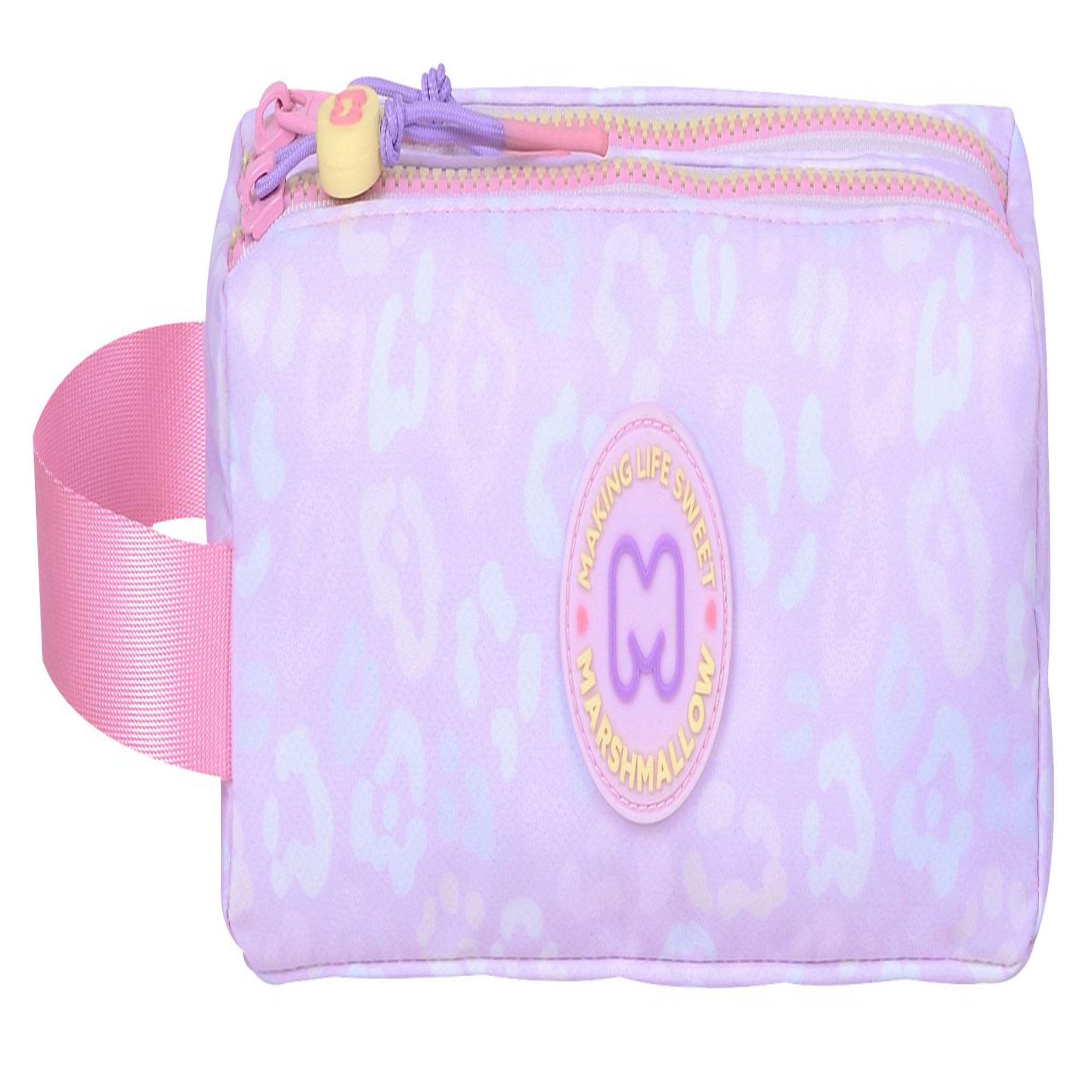 Bagtrotter MARSHMALLOW - Trousse scolaire double compartiment PARTY JUNGLE - Pastel - Fille