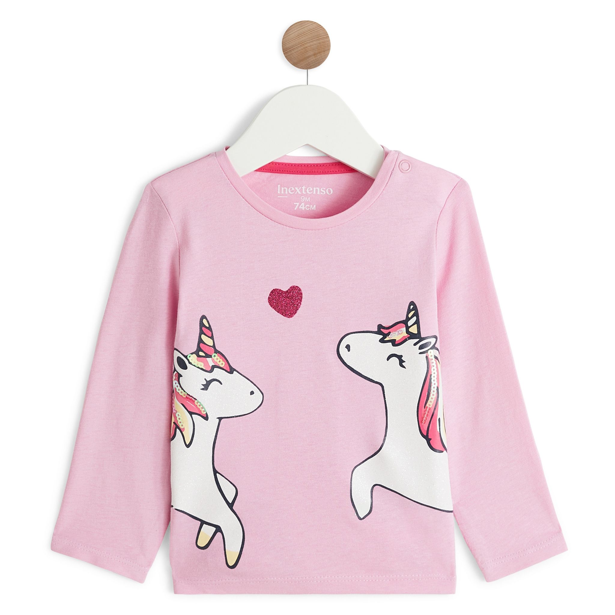 Haut à Manches Longues Primark Licorne Rose - Taille 4-5 Ans - Neuf Avec étiquettes