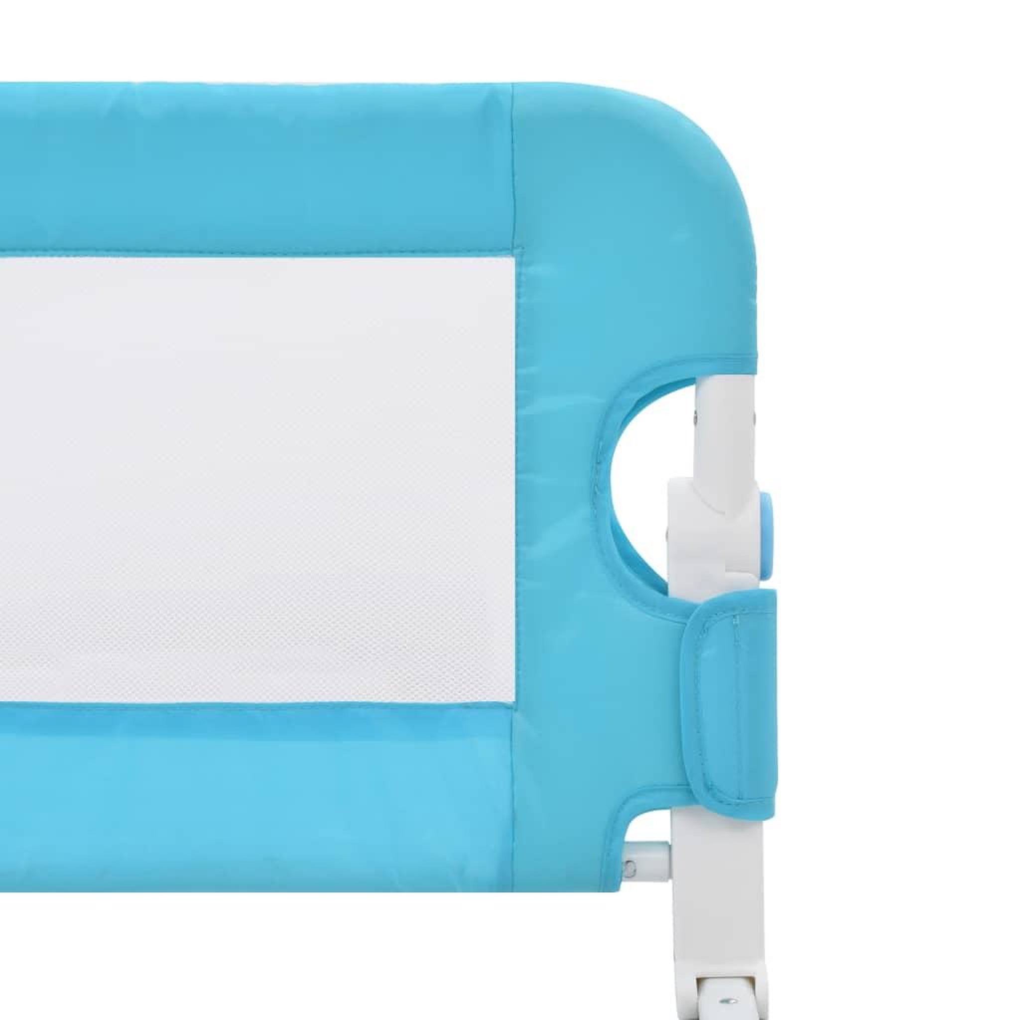 Voir la diapositive 5 : VIDAXL Barriere de securite de lit d'enfant Bleu 120x42 cm Polyester