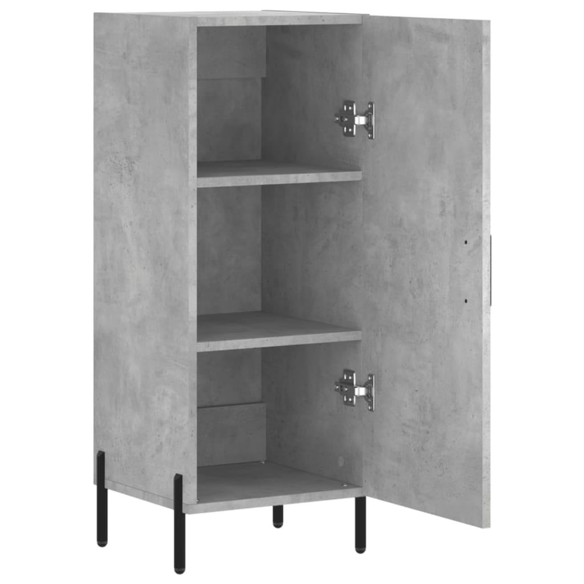 Voir la diapositive 5 : VIDAXL Buffet Gris beton 34,5x34x90 cm Bois d'ingenierie