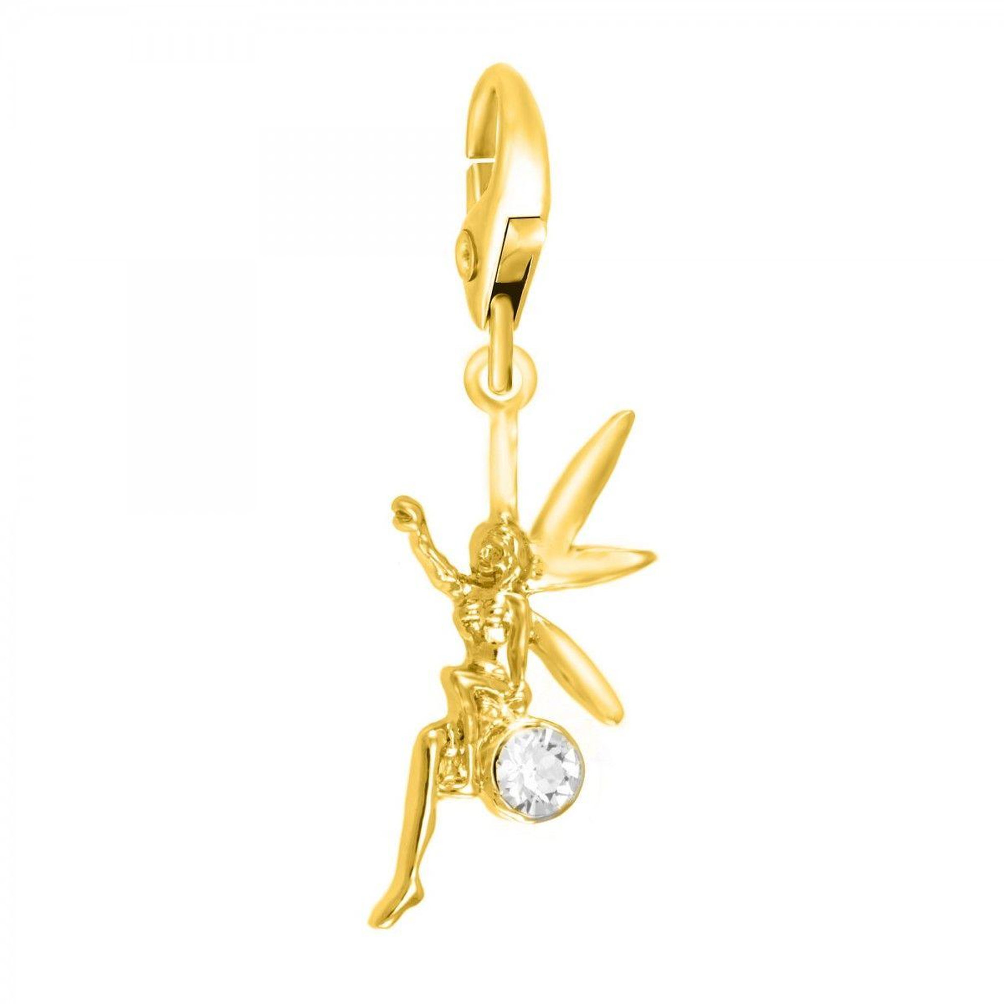 SC CRYSTAL Charm Fée doré SC Crystal orné de Cristaux scintillants