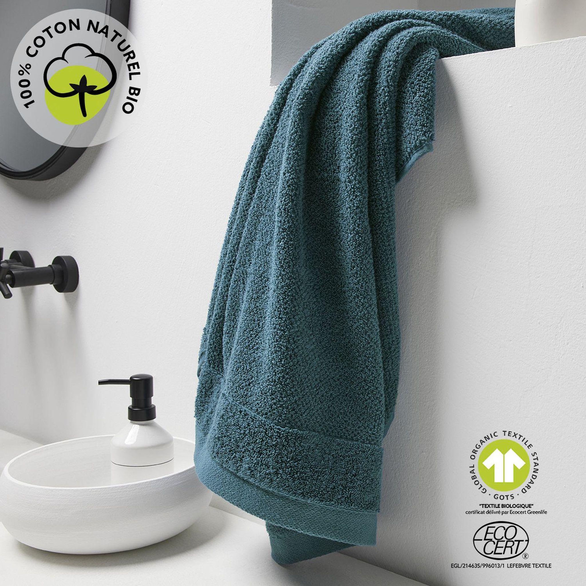 Voir la diapositive 2 : Today Maxi drap de bain - 100% coton BIO