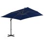 Voir la diapositive 2 : VIDAXL Parasol de jardin en porte-a-faux et mat en aluminium bleu azur
