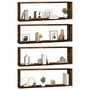 Voir la diapositive 4 : VIDAXL Etageres murales cubiques 4 pcs Chene fume 80x15x26,5 cm
