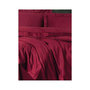 Voir la diapositive 4 : GENERIQUE Parure de lit - 1 housse de couette 140 x 200cm + 1 taies d'oreiller 60 x 60 cm - Satin - Rouge bordeaux