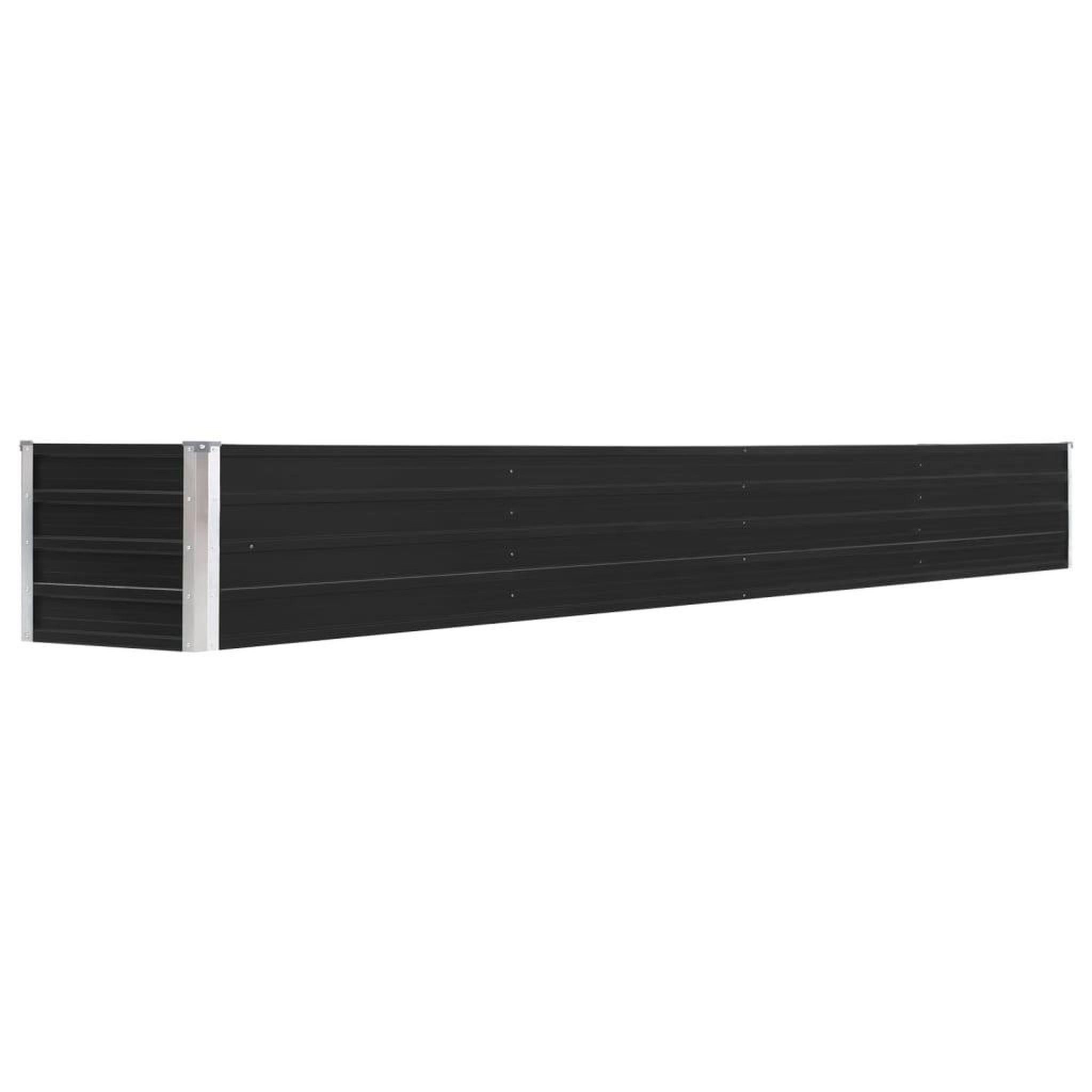 Voir la diapositive 2 : VIDAXL Lit sureleve de jardin Acier galvanise 320x40x45 cm Anthracite