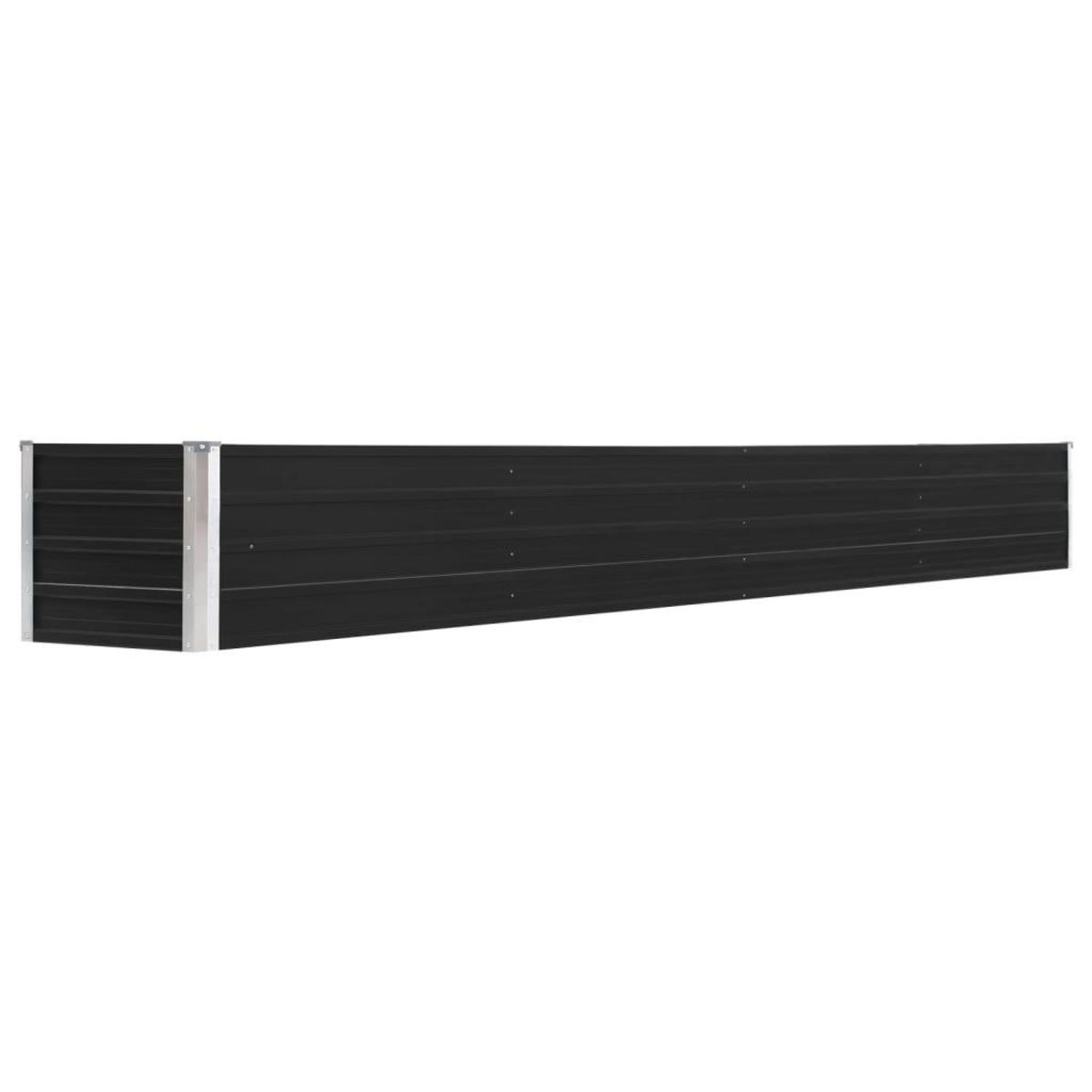 VIDAXL Lit sureleve de jardin Acier galvanise 320x40x45 cm Anthracite