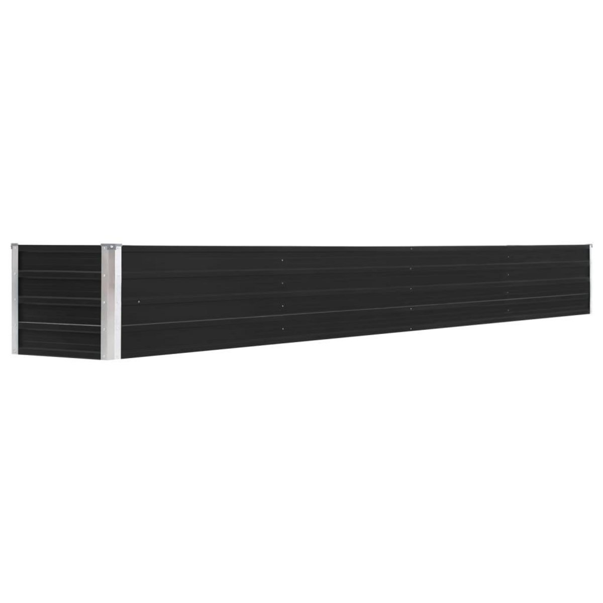 VIDAXL Lit sureleve de jardin Acier galvanise 320x40x45 cm Anthracite