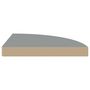 Voir la diapositive 4 : VIDAXL Etagere d'angle flottante gris 35x35x3,8 cm MDF