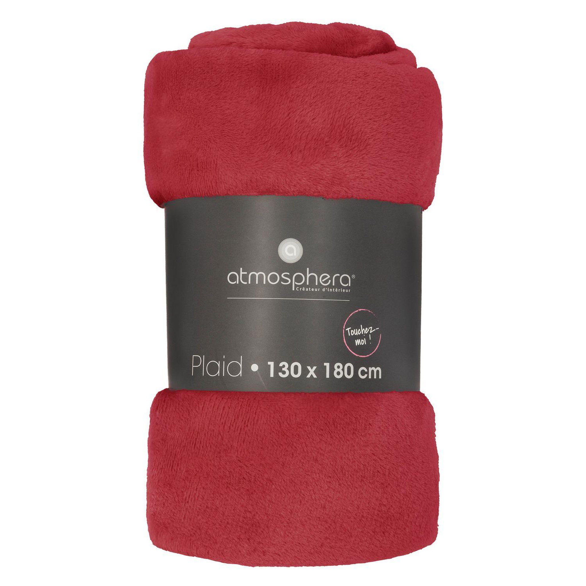 Voir la diapositive 3 : ATMOSPHERA Grand plaid en Flanelle uni