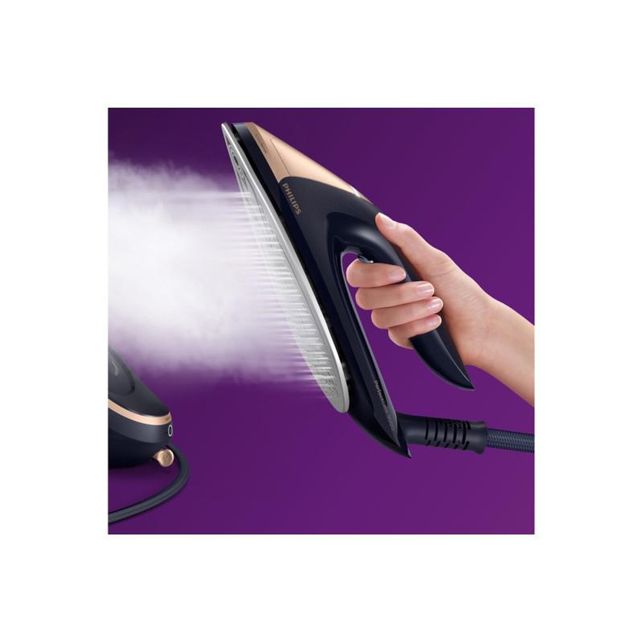 Voir la diapositive 6 : Philips Centrale vapeur psg9030/20 noir et rose doré 1,8l