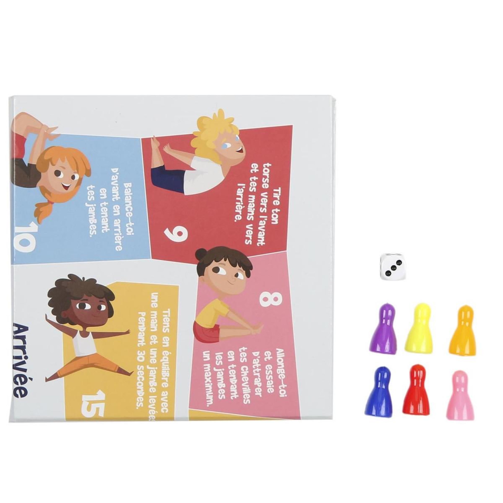 Voir la diapositive 2 : Jeux 2 momes Jeu enfant  les mouvements  28cm multicolore