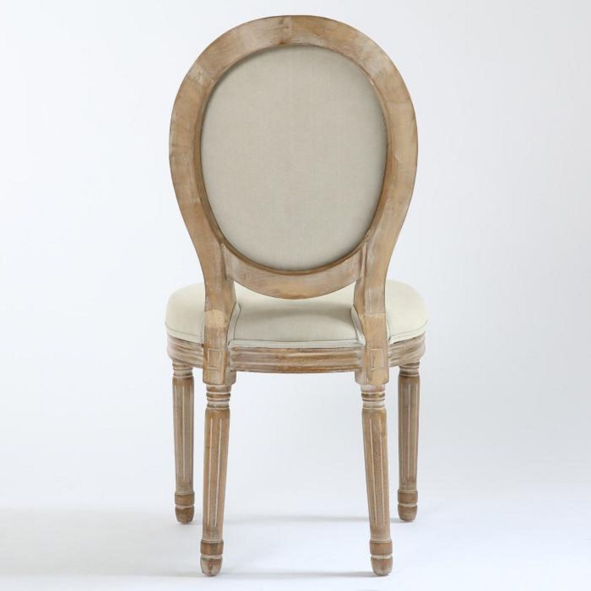 Paris Prix Lot de 20 Chaises Médaillon Tissu  Versailles  96cm Beige