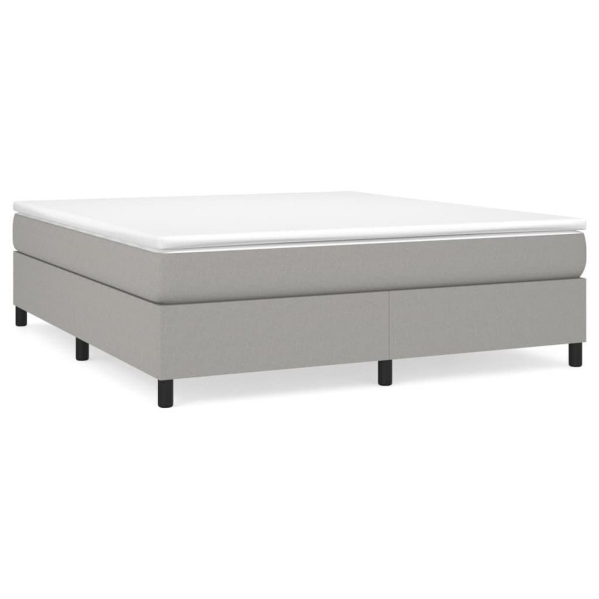 VIDAXL Sommier a lattes de lit avec matelas Gris clair 180x200cm Tissu