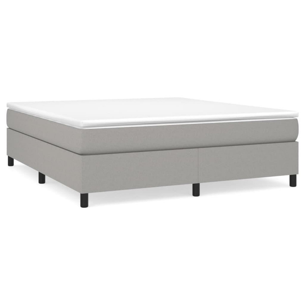 VIDAXL Sommier a lattes de lit avec matelas Gris clair 180x200cm Tissu