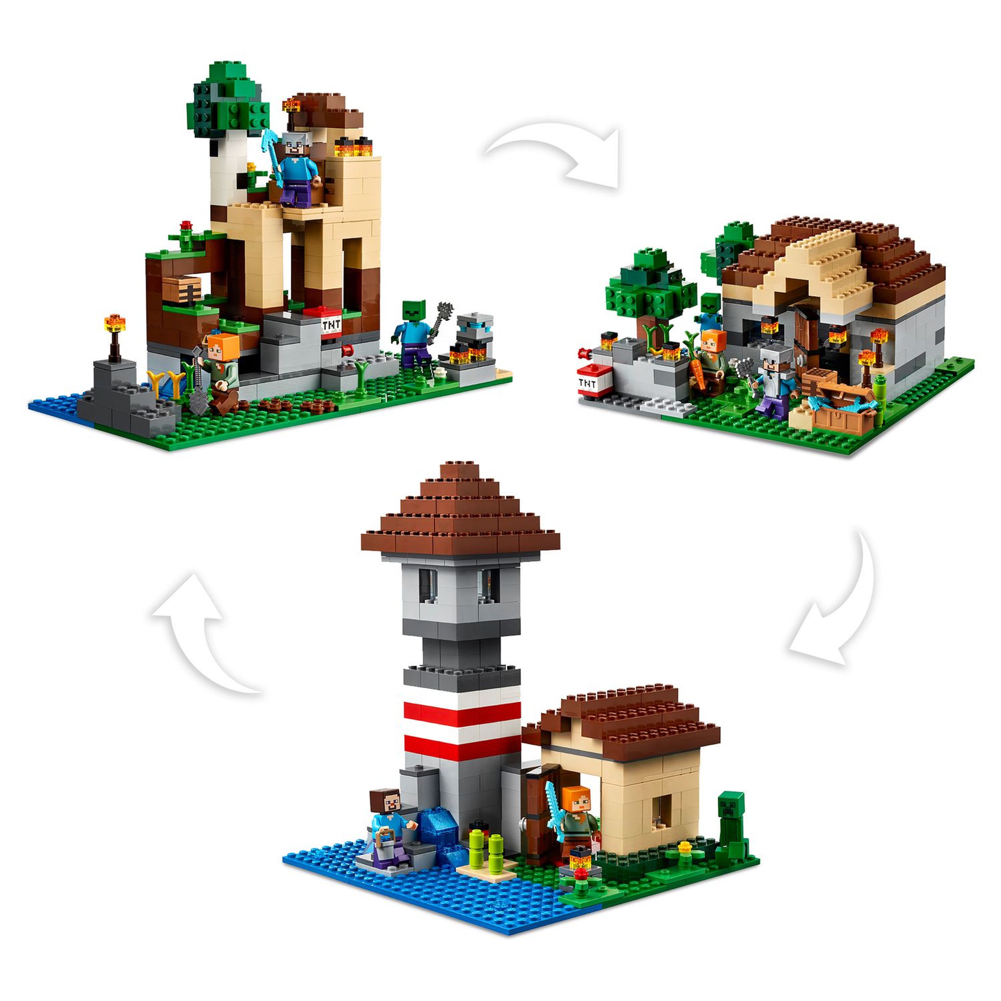 Voir la diapositive 9 : LEGO Minecraft 21161 - La boîte de construction 3.0