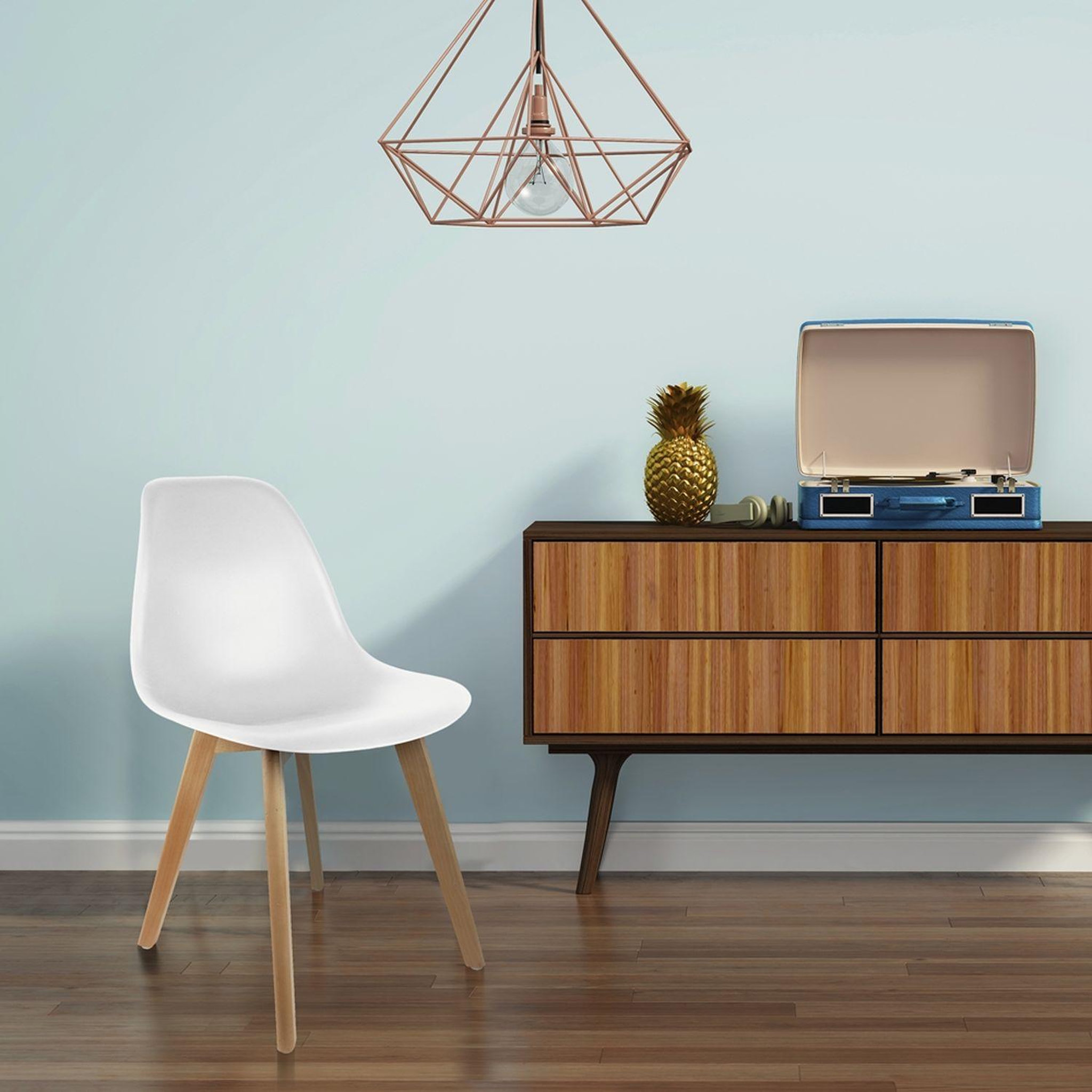 Voir la diapositive 2 : TOILINUX 4 chaises design scandinave à coque holga