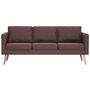 Voir la diapositive 4 : VIDAXL Ensemble de canape 2 pcs tissu marron