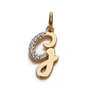 Voir la diapositive 1 : L'ATELIER D'AZUR Pendentif Or 18 Carats 750 Jaune Serti de Zirconiums - Initiale Lettre  G  - Chaine Offerte