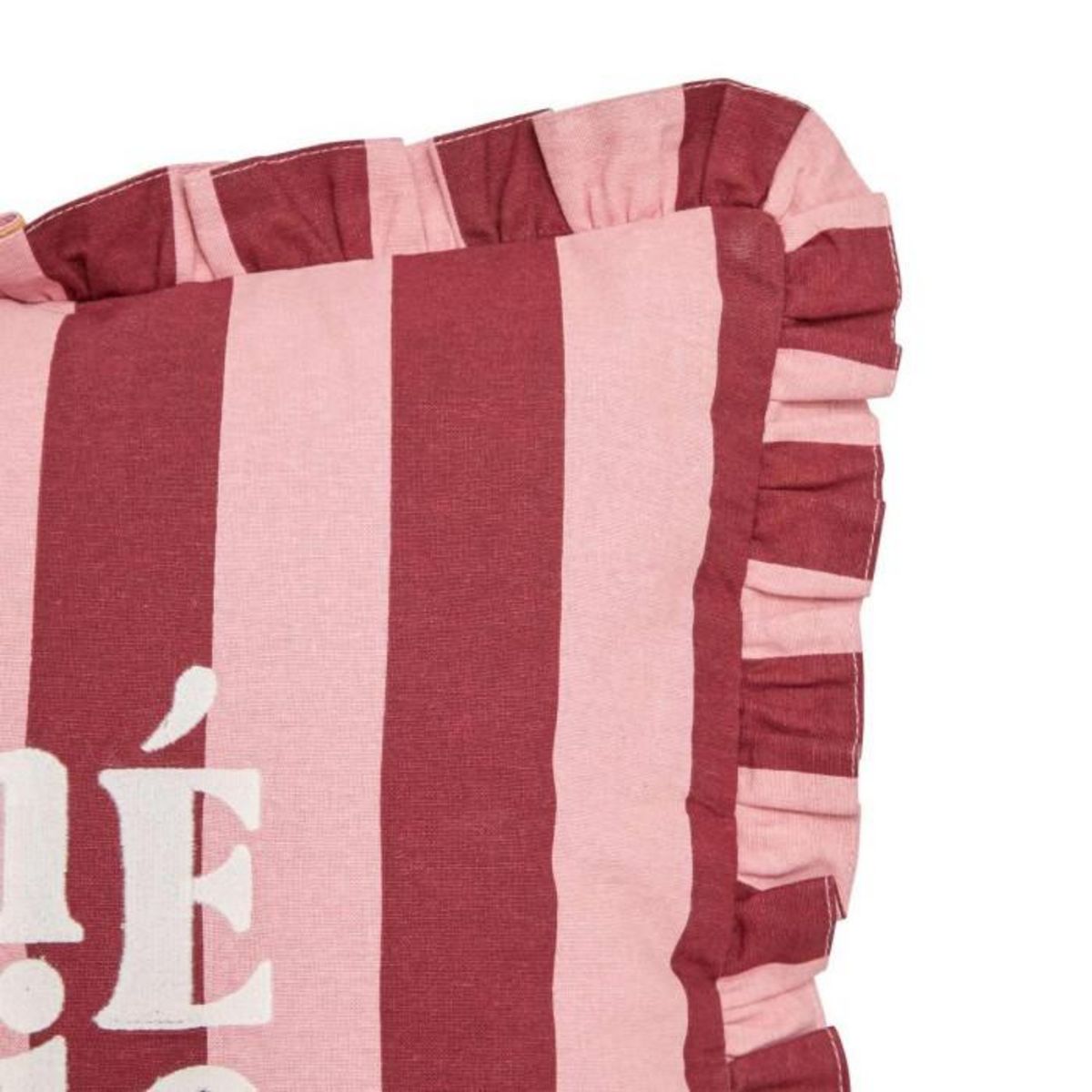 ATMOSPHERA Coussin Déco à Volants  Chéri  46x46cm Rouge